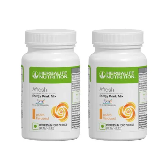 Herbalife Afresh Energy Drink Mix 50g Peach – Pack of 2
